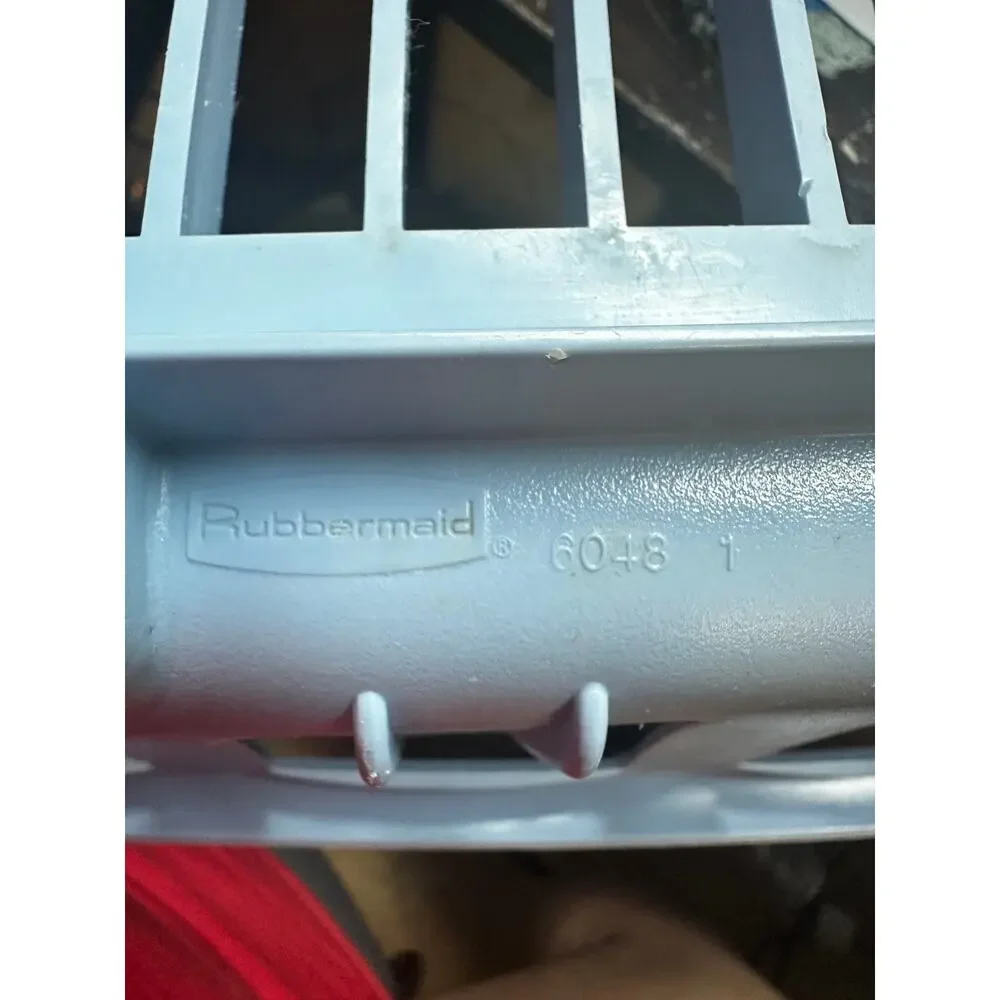 VTG Rubbermaid Twin Sink Dish Drying Drainer Country Blue 6049 *1 slat broken